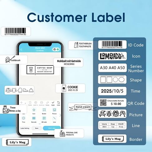 for M110 Printer Thermal Labels,4 Rolls, Round - 1.96"（50x50 mm, 140 Labels/Roll,Compatible for Phomemo M110 M220 M200 M221, Gradient Flower, for Address/Barcode/Office/Logo/Business/Storage in Saudi Arabia