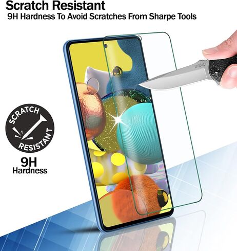 RKINC Screen Protector [4-Pack] for Samsung Galaxy A42 5G, Tempered Glass Film Screen Protector, 0.33mm [LifetimeWarranty][Anti-Scratch][Anti-Shatter][Bubble-Free] in Kuwait