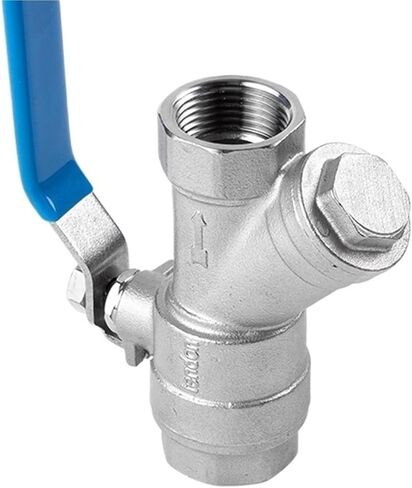 1Pcs 304 Stainless Steel Filter Ball Valve, Water Pipe, Floor Heating, Y-shaped Filter Valve Switch, 4 Points, 6 Points, 1 Inch, Dn25(DN40) in Saudi Arabia