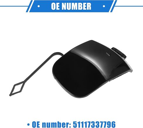 Car Towing Tow Eye Hook Cover Cap Compatible for Mini Cooper 2014-2018, Durable Plastic Black Front Bumper in Saudi Arabia