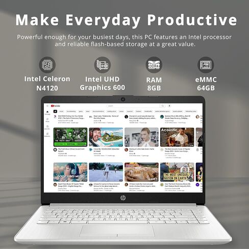 HP 2023 Newest 17.3 Inch Laptop, FHD Anti-Glare Display, 13th Gen Intel 10-Core i5-1335U(Beat i7-1255U), 12GB RAM, 512GB SSD, Intel Iris Xe Graphics, Backlit Keyboard, Windows 11 Home,Silver (Renewed) in Saudi Arabia