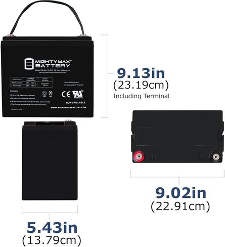 بطارية مايتي ماكس ML150-12 - 12 فولت 150 أمبير، طرف داخلي (INT)، بطارية SLA AGM قابلة للشحن in Kuwait