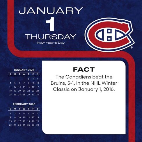 Montreal Canadiens 2026 Box Calendar (26998053087) in Saudi Arabia
