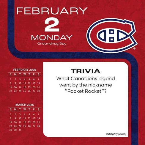 Montreal Canadiens 2026 Box Calendar (26998053087) in Saudi Arabia