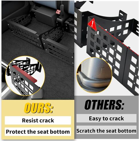 Seat Bottom Divider Panel Compatible with Ford F150 2015+ Raptor 2015+ Super Duty 2017+ Under Seat Molle Panel Second Row Storage Panel 2nd Row Under Seat Organizer Accessories in Kuwait