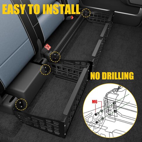Seat Bottom Divider Panel Compatible with Ford F150 2015+ Raptor 2015+ Super Duty 2017+ Under Seat Molle Panel Second Row Storage Panel 2nd Row Under Seat Organizer Accessories in Kuwait