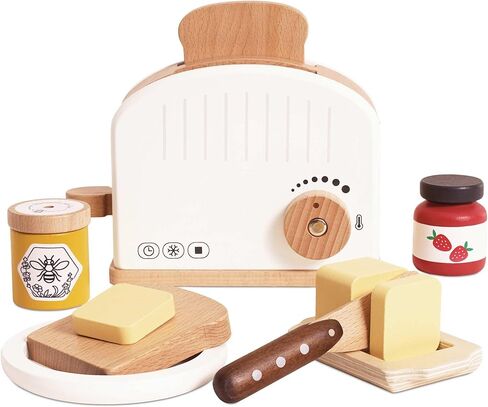 Le Toy Van - Honeybake Premium Wooden Cafe Machine Set - Pretend Kitchen and Cafe Play Toy Set | Kids Role Play Toy Kitchen Accessories (TV299), Small in Kuwait