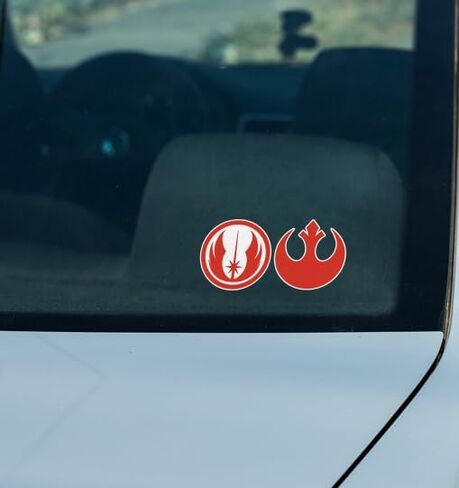 (Pack of 2) Jedi & Rebel Logo Vinyl Sticker | Decal for Cars | Trucks | Walls | Windows | Laptops | Waterproof | 4 Inches in Saudi Arabia