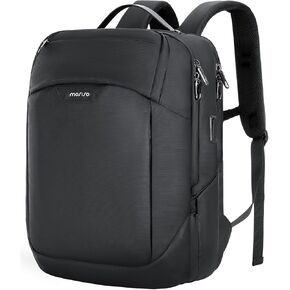 MOSISO 15.6-16 inch Waterproof Laptop Backpack with USB Charging Port & Front Wet & Dry Pocket, Business Commute Backpack, 16 inch Laptop Bag Casual Daypack for College Work Business, Black in Saudi Arabia