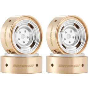 RC Crawlers Truck Upgrade Parts for SCX24/CR24/FMS FCX24M (Discovery/Range Rover & Tacoma) :0.8" Aluminum 4-Slot Road Wheels (4pcs) Yellow in Saudi Arabia