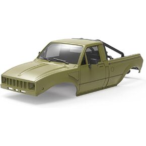 هيكل صلب SCX24 بيك اب مع رف سرير لـ 1/24 RC الزاحف المحوري SCX24 C10 Bronco Wrangler Base Camp 4 أجزاء ترقية عداء (رمادي) in Kuwait