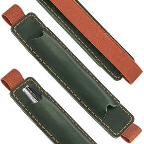 Crazy Horse Leather Elastic Pen Holder for Notebook, Wine Red – Genuine Leather Journal Band Pen Pouch, Fits A5/A6 Planners, 1-Pack in Saudi Arabia