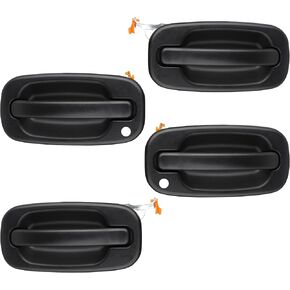 Exterior Door Handle Set 4 PCS, Front & Rear for Chevy Silverado Suburban Tahoe Avalanche 1999-2007, for Cadillac Escalade，for GMC Sierra Yukon, Replaces # 15034985 15721572 GM1520105,Black in Kuwait