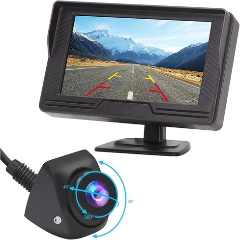 B-Qtech Car Rear View Camera License Plate Bracket, Back Up Camera License Plate Frame, Universal Car Dash Cam Mirror Camera Metal Bracket, Reverse Rear View Backup Camera Kit in Kuwait