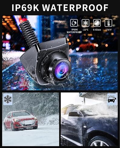 B-Qtech Car Rear View Camera License Plate Bracket, Back Up Camera License Plate Frame, Universal Car Dash Cam Mirror Camera Metal Bracket, Reverse Rear View Backup Camera Kit in Kuwait
