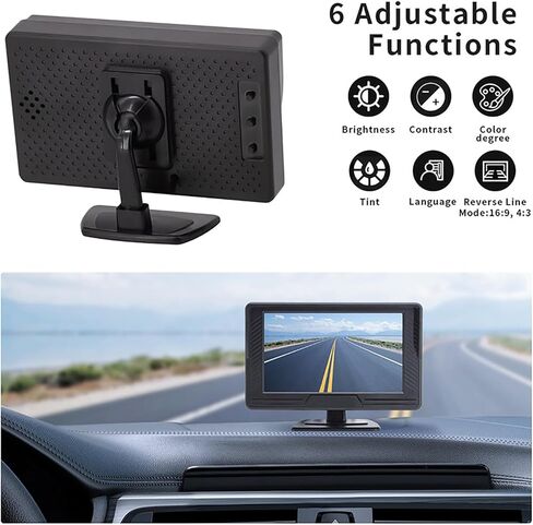 B-Qtech Car Rear View Camera License Plate Bracket, Back Up Camera License Plate Frame, Universal Car Dash Cam Mirror Camera Metal Bracket, Reverse Rear View Backup Camera Kit in Kuwait