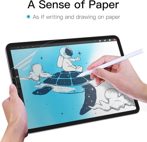 واقي شاشة ورقي من JETech لجهاز iPad Air 11 بوصة M2 (2024)، مضاد للتوهج، طبقة غير لامعة من PET للرسم، عبوة واحدة in Kuwait