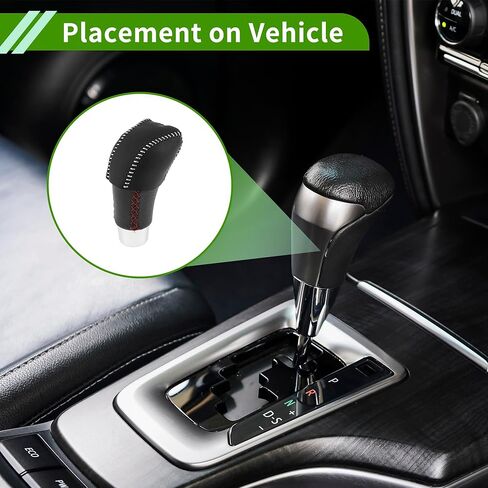 Anti-Slip Gear Shift Knob Cover Car Stick Shifting Handle Protector for Lexus RX350 2023-2024 Black Gray Faux Leather in Saudi Arabia