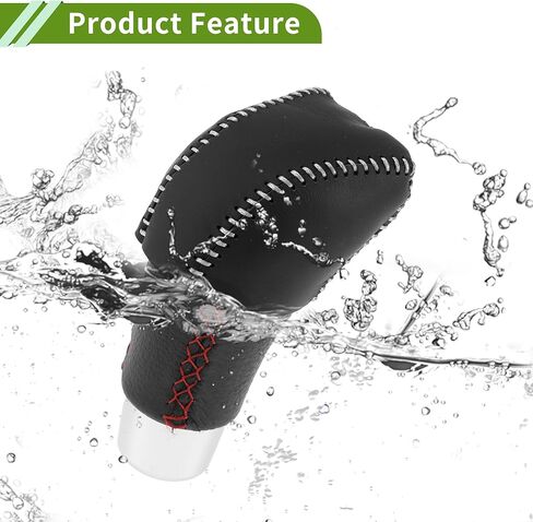 Anti-Slip Gear Shift Knob Cover Car Stick Shifting Handle Protector for Lexus RX350 2023-2024 Black Gray Faux Leather in Saudi Arabia