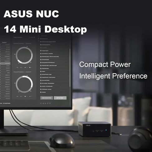ASUS NUC Pro 14 Ultra 5 AI Mini Desktop | Intel Ultra 5 125H | 32GB DDR5 RAM 1TB SSD | Wi-Fi 6 | HDMI | Bluetooth|Windows 11 Pro | Black | Perfect for Home, Business, and Gaming in Kuwait