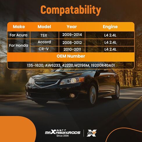 مضخة مياه المحرك maXpeedingrods لـ Acura TSX L4 2.4L 2009-2014، لهوندا أكورد L4 2.4L 2008-2012، لهوندا CR-V L4 2.4L 2010-2011 in Saudi Arabia