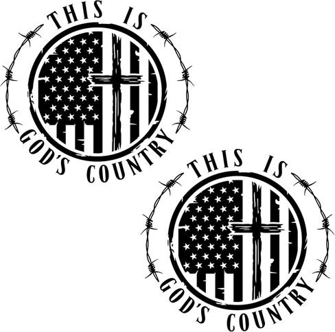 ملصق من الفينيل من eDesign This is God's Country - 5 بوصات - ملصق من الفينيل الفاخر للسيارات والشاحنات وأجهزة الكمبيوتر المحمولة والمزيد - مقاوم للطقس ومتين، عبوتان in Saudi Arabia