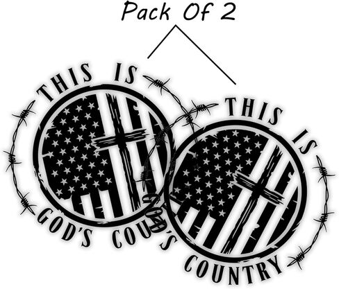 ملصق من الفينيل من eDesign This is God's Country - 5 بوصات - ملصق من الفينيل الفاخر للسيارات والشاحنات وأجهزة الكمبيوتر المحمولة والمزيد - مقاوم للطقس ومتين، عبوتان in Saudi Arabia