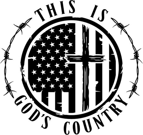ملصق من الفينيل من eDesign This is God's Country - 5 بوصات - ملصق من الفينيل الفاخر للسيارات والشاحنات وأجهزة الكمبيوتر المحمولة والمزيد - مقاوم للطقس ومتين، عبوتان in Saudi Arabia