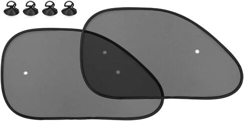 قطعتان من نافذة السيارة العالمية، مظلة جانبية للحماية من الأشعة فوق البنفسجية للأطفال والرضع، كتل وهج أشعة الشمس والحرارة تقلل من البهتان والضرر، تناسب معظم السيارات in Kuwait