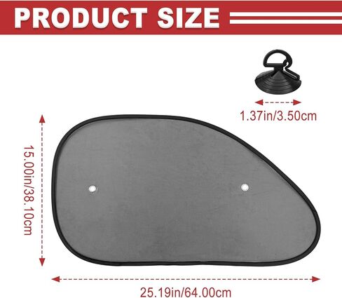 قطعتان من نافذة السيارة العالمية، مظلة جانبية للحماية من الأشعة فوق البنفسجية للأطفال والرضع، كتل وهج أشعة الشمس والحرارة تقلل من البهتان والضرر، تناسب معظم السيارات in Kuwait