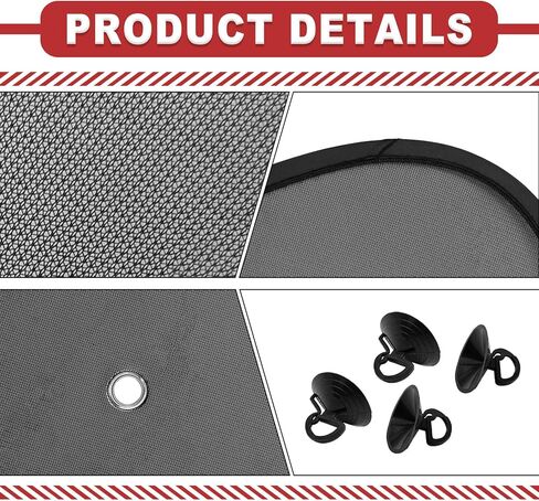 قطعتان من نافذة السيارة العالمية، مظلة جانبية للحماية من الأشعة فوق البنفسجية للأطفال والرضع، كتل وهج أشعة الشمس والحرارة تقلل من البهتان والضرر، تناسب معظم السيارات in Kuwait