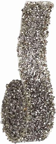 Mesh Rhinestone, Rhinestone Mesh Ribbon,1 Yard 30Mm Bling Mesh Wrap Roll Sparkle Crystal Rhinestone for Wedding Decorations, Rhinestone Ribbon Trim in Saudi Arabia
