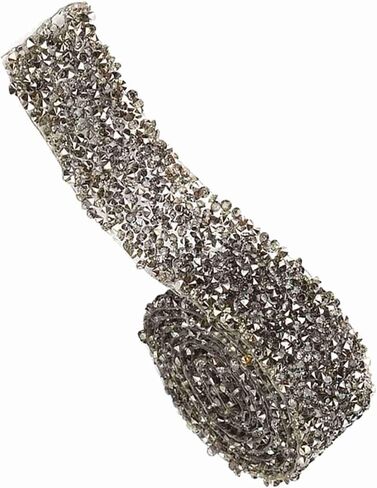 Mesh Rhinestone, Rhinestone Mesh Ribbon,1 Yard 30Mm Bling Mesh Wrap Roll Sparkle Crystal Rhinestone for Wedding Decorations, Rhinestone Ribbon Trim in Saudi Arabia