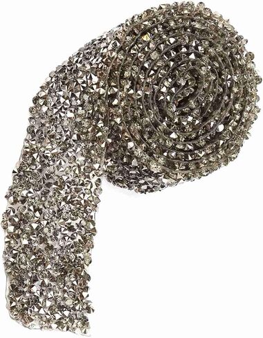 Mesh Rhinestone, Rhinestone Mesh Ribbon,1 Yard 30Mm Bling Mesh Wrap Roll Sparkle Crystal Rhinestone for Wedding Decorations, Rhinestone Ribbon Trim in Saudi Arabia