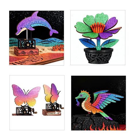 4 عبوات من ألواح الخشب الرقائقي متغيرة الألوان من الحرباء، 12 × 12 × 1/8 بوصة (3 مم) ألواح خشبية مزدوجة الجوانب للقطع بالليزر، والنقش، والحرف اليدوية، والديكور المنزلي واللافتات (4 ألوان) in Kuwait