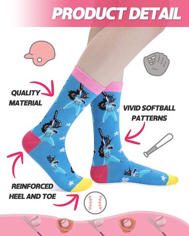 Patelai 12 Pairs Pink Volleyball Socks for Women Funny Novelty Volleyball Crew Sock Bulk Sport Socks Gifts for Volleyball Lovers Female Players Athletes Volleyball Coach in Saudi Arabia