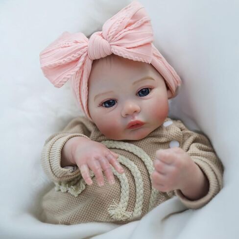 Reborn Baby Dolls Girl - 20 Inch Lifelike Newborn Dolls, Real Life Baby Toy with Soft Weighted Body, Real Baby Reborn Gift Set for Kids Age 3+ in Saudi Arabia