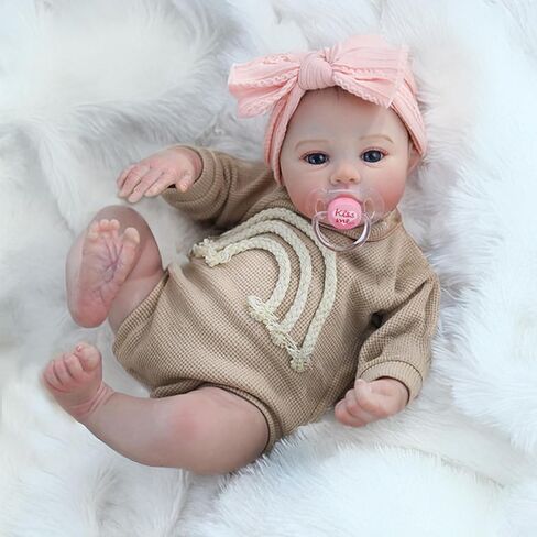 Reborn Baby Dolls Girl - 20 Inch Lifelike Newborn Dolls, Real Life Baby Toy with Soft Weighted Body, Real Baby Reborn Gift Set for Kids Age 3+ in Saudi Arabia