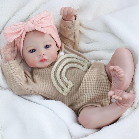 Reborn Baby Dolls Girl - 20 Inch Lifelike Newborn Dolls, Real Life Baby Toy with Soft Weighted Body, Real Baby Reborn Gift Set for Kids Age 3+ in Saudi Arabia