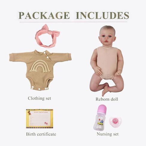 Reborn Baby Dolls Girl - 20 Inch Lifelike Newborn Dolls, Real Life Baby Toy with Soft Weighted Body, Real Baby Reborn Gift Set for Kids Age 3+ in Saudi Arabia