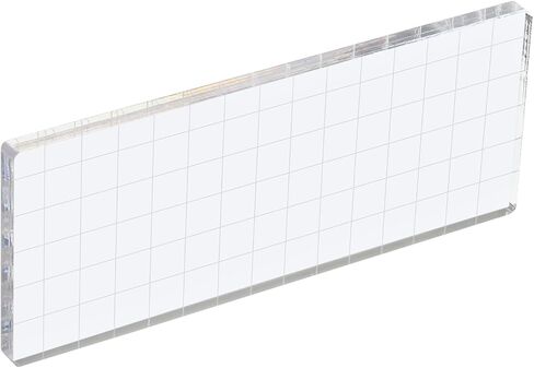 6" x 3" Acrylic Stamp Block, Clear Stamping Block with Grid Lines Decorative Mounting Blocks Square for Scrapbooking DIY Crafts Card Making in Saudi Arabia