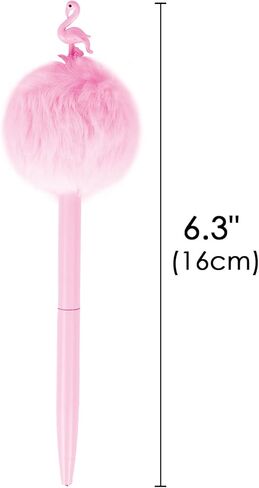 أقلام رقيق، أقلام بوم بوم، قلم حبر جاف بلاستيكي، بحبر أسود، هدية لعيد الميلاد قرطاسية عيد الميلاد (عبوة واحدة، وردي) in Kuwait