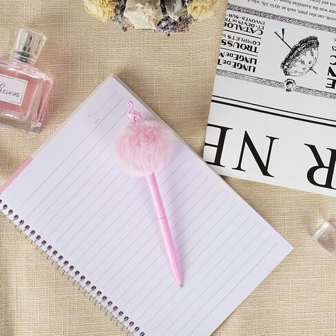 أقلام رقيق، أقلام بوم بوم، قلم حبر جاف بلاستيكي، بحبر أسود، هدية لعيد الميلاد قرطاسية عيد الميلاد (عبوة واحدة، وردي) in Kuwait