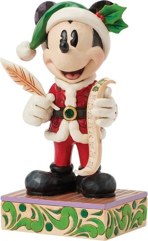 Enesco Disney Traditions by Jim Shore Santa Mickey Mouse with Nice List Limited Edition Figurine, 7.75 Inch, Multicolor in Saudi Arabia