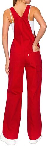 Womens Light Wash Denim Low Rise Straight Leg Overalls in Saudi Arabia