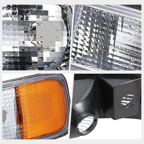 Bumper Parking Turn Signal Lights Compatible with 03-24 Chevy Express/GMC Savana,Chrome Housing/Amber Corner in Saudi Arabia