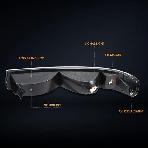 Bumper Parking Turn Signal Lights Compatible with 03-24 Chevy Express/GMC Savana,Chrome Housing/Amber Corner in Saudi Arabia