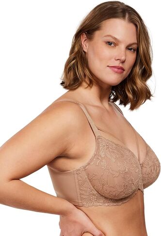 HSIA Minimizer Bras for Women Full Coverage, Unlined Lace Sexy Plus Size Underwire Bra for Large Breasts, White 34D in Saudi Arabia