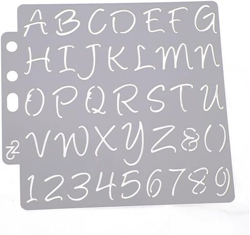 Stencils for Craft Reusable – Letter Number Plastic Painting Drawing Stencil Template Set for Wood, Furniture, Wall, Home Decor, and DIY Scrapbooking S65 in Saudi Arabia