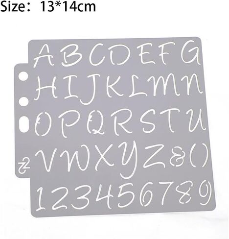 Stencils for Craft Reusable – Letter Number Plastic Painting Drawing Stencil Template Set for Wood, Furniture, Wall, Home Decor, and DIY Scrapbooking S65 in Saudi Arabia